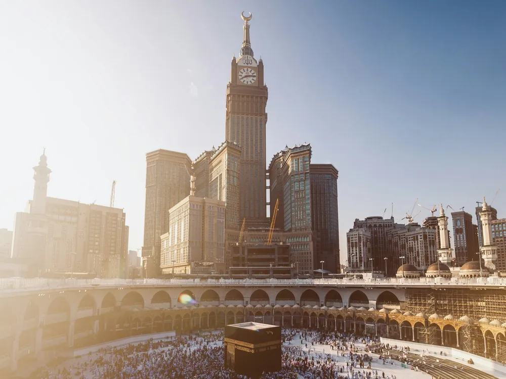 Omra septembre 2026 — la Kaaba à La Mecque, vue aérienne